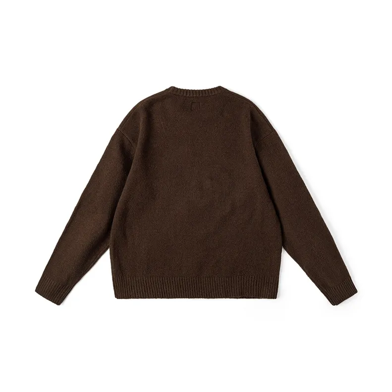 Lee FW24 Sweater Unisex Dark Brown-1