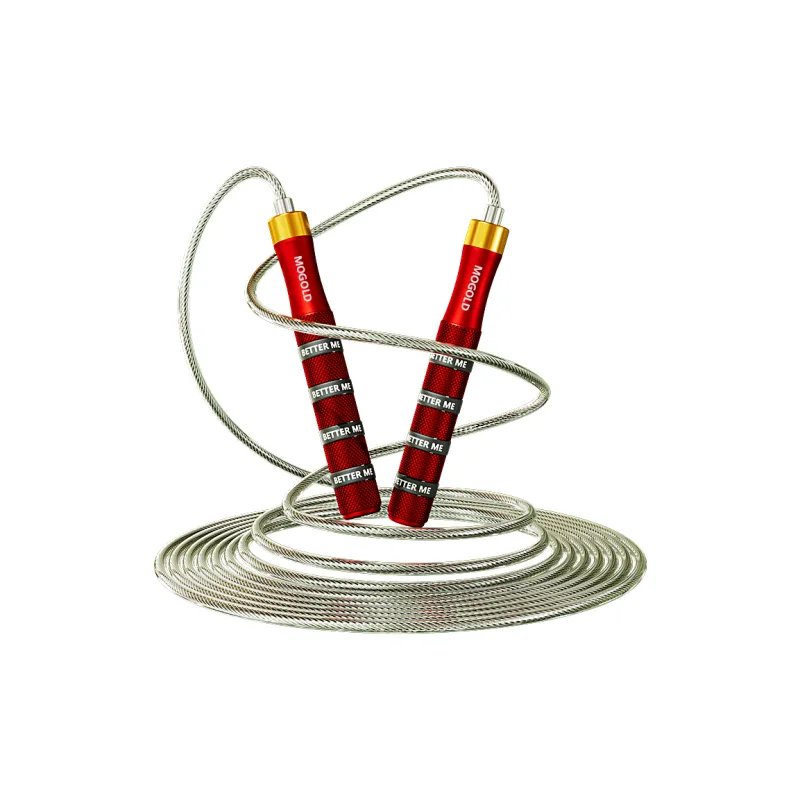 MOGOLD Jump Ropes PVC Physical Fitness Training Unisex 3m Steel Wire Cord Exam-10