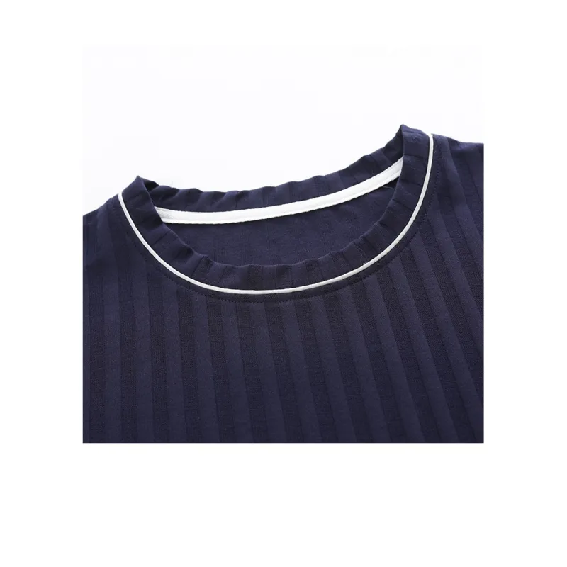 Ordifen Pajama Set Men's 3 Piece Set Dark Blue-2