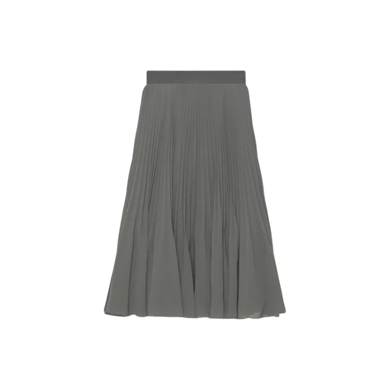 ARITZIA Wilfred New Twirl Pleated Skirt Casual Long Skirts Women's Coal Grey/Coal Gray-1