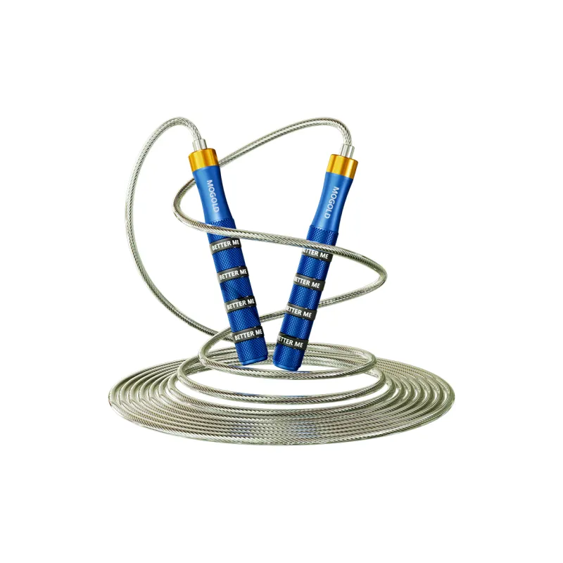 MOGOLD Jump Ropes PVC Physical Fitness Training Unisex 3m Steel Wire Cord Exam-32