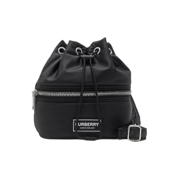 Burberry Nylon Bucket Bag, Shoulder Bag, Crossbody Bag Women's Black