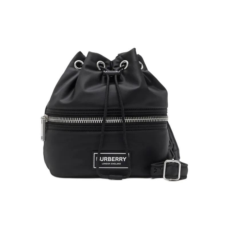Burberry Nylon Bucket Bag, Shoulder Bag Women's Black-0
