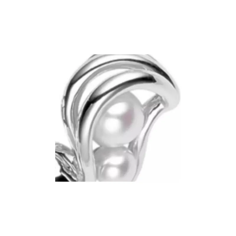 MIKIMOTO Silver Pearl Brooches Women's Silver-2