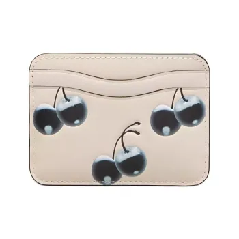 Coachtopia Leather Card Holder Mini Women's Black & Cloud