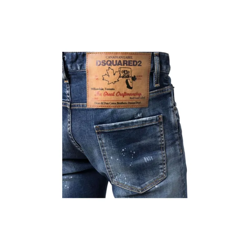 DSQUARED 2 Stonewashed Slim Distressed Jeans-4