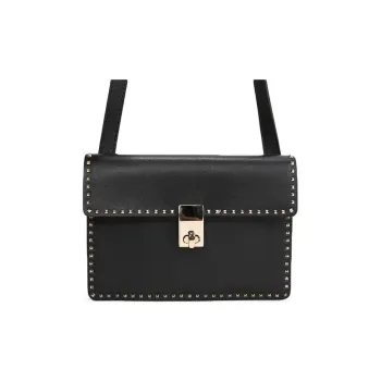 Valentino GARAVANI ROCKSTUD Cow Leather Crossbody Bag, Shoulder Bag Women's Black
