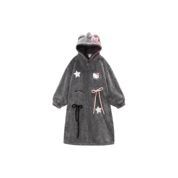 GUKOO x Hello Kitty Nightgown Women's Light Heather Gray