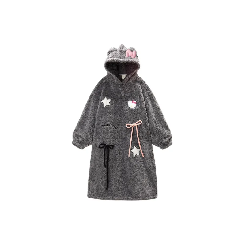 GUKOO x Hello Kitty Nightgown Women's Light Heather Gray-0