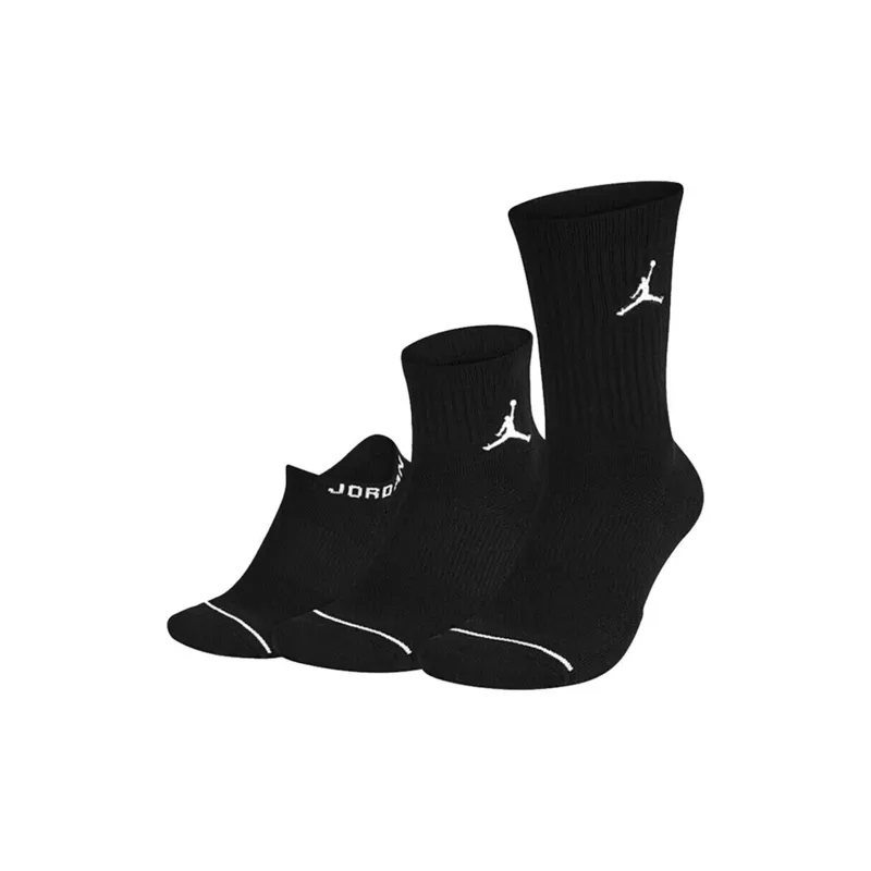 Jordan Ankle Socks Men's 3 Pack Black-3