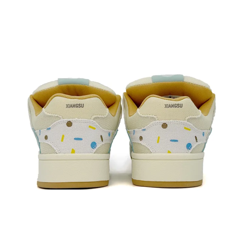 XIANGSU Niche Trendy Fashion Anti Slip Wear Resistant Low Top Skateboard Shoes Women's-4