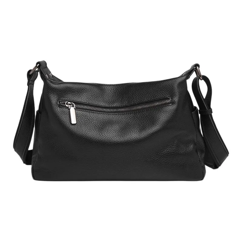 Marino Orlandi Cow Leather With Synthetic Leather Crossbody Bag, Shoulder Bag Women's Black-1
