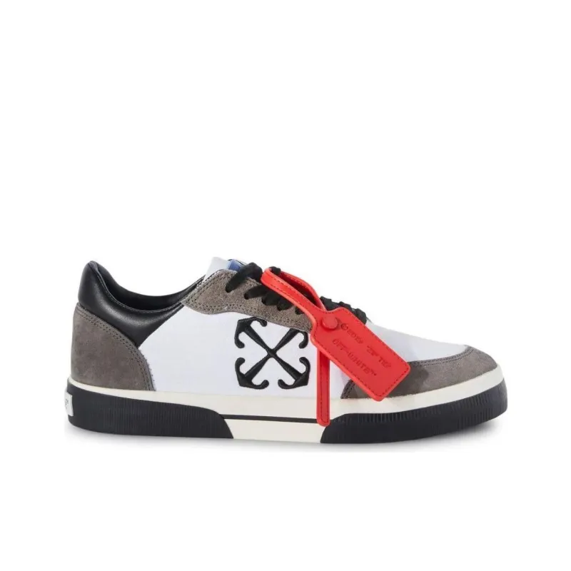 OFF WHITE New Low Vulcanized White Beige Black-1