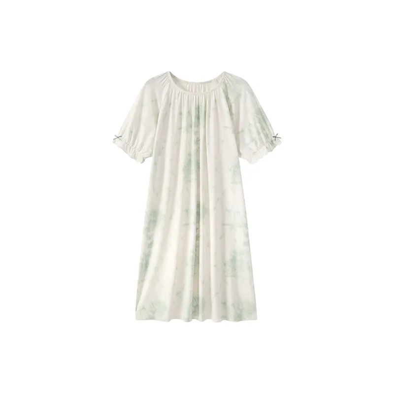 Lan Miao Nightgown Women's Light Green-1