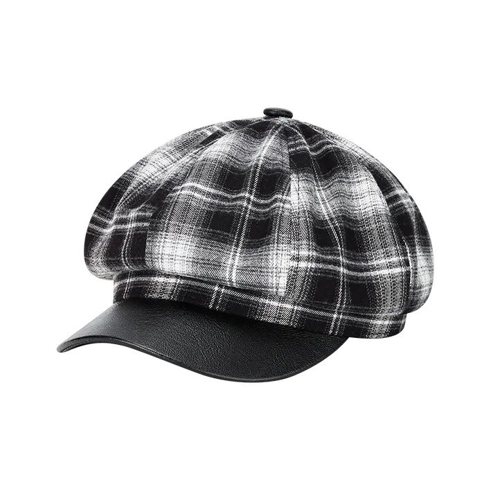 MUYKUY Cotton PU Leather Berets Women's-4