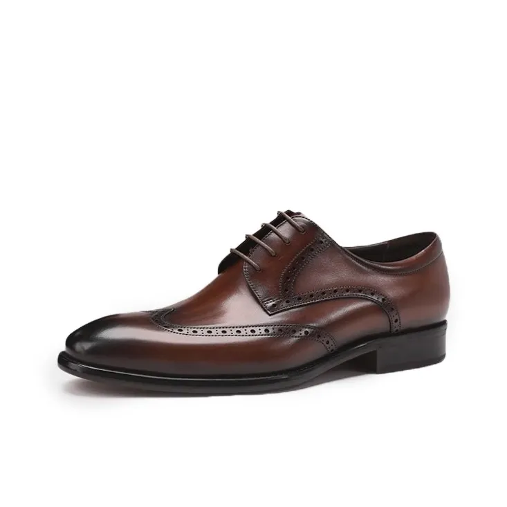 Voguhomme Dress Shoes Men Low Top Black, Brown-1