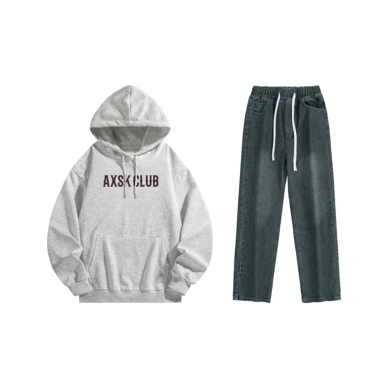A.X.S.K Sweatshirt Sets Unisex-148