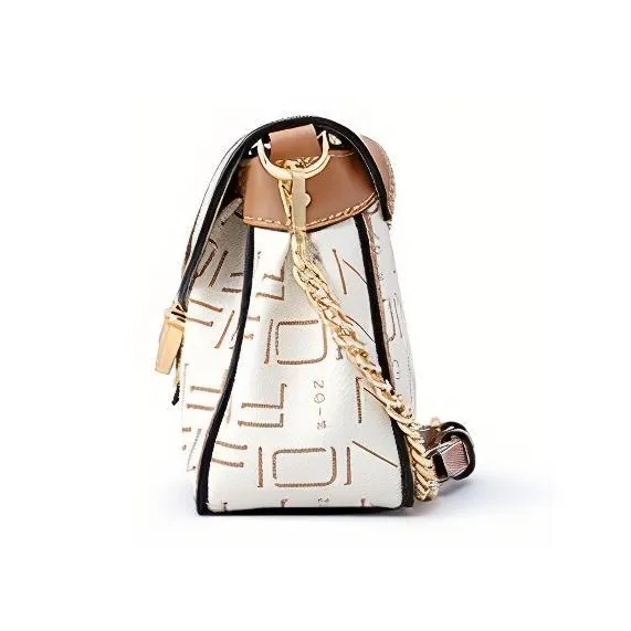 FION Canvas Crossbody Bag Medium Size Women's Multicolor-8