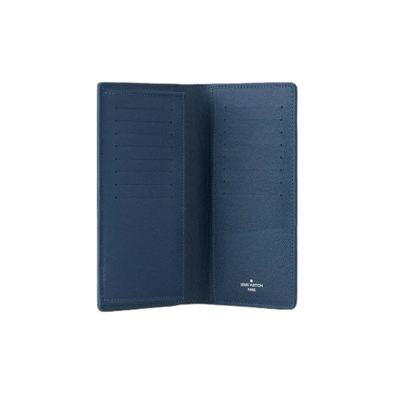 LOUIS VUITTON Brazza Monogram Gradient Coated Canvas Wallet Men's Blue & Black-2