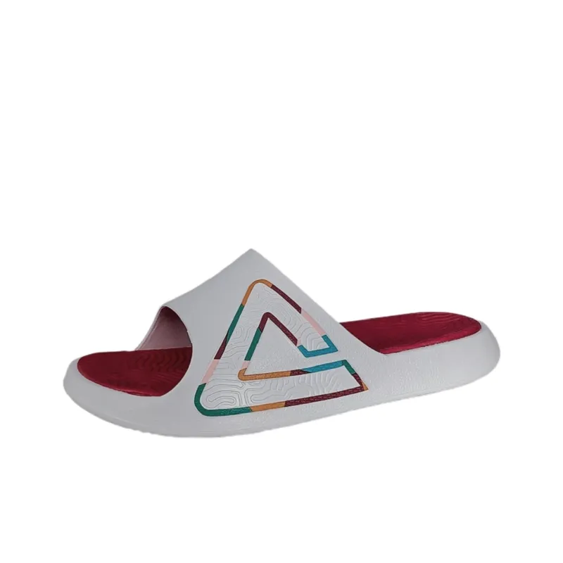 PEAK State Pole Classic Drag Slip-Resistant Abrasion-Resistant Slide Slippers Unisex White Red-1