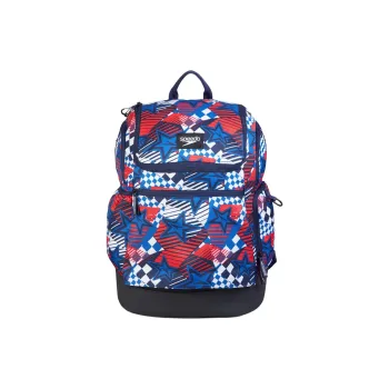 Speedo Canvas Backpack Unisex Blue & Red