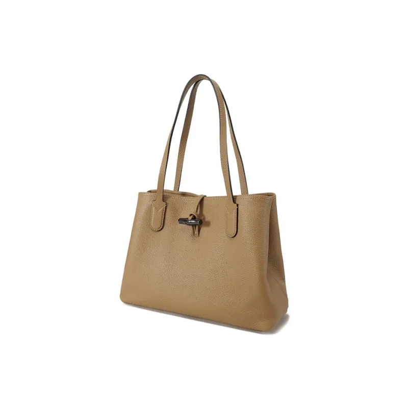 LONGCHAMP Cow Leather Handbag Women's Sand Dune-1
