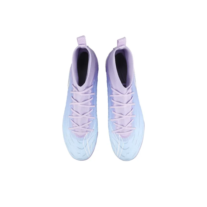 LiNing TF Rubber Broken Studs Artificial Ground Cushioned Slip Resistant Soccer Shoes Men's Blue Purple-3