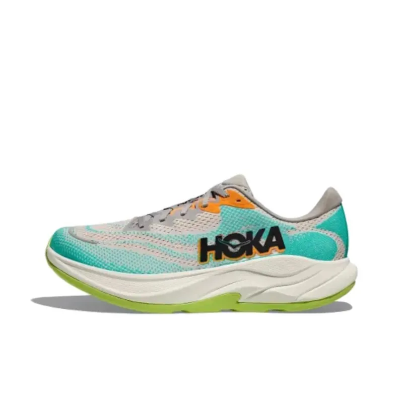 HOKA ONE ONE RINCON 4 Anti-Slip Wear-Resistant Low-Top Running Shoes Men's Gray Green-0