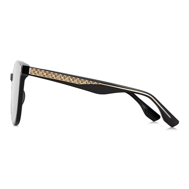 SEROVA Plate Alloy Frame Square Sunglasses Unisex-5