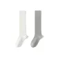[Calf Socks 2 Pack]White+Light Gray
