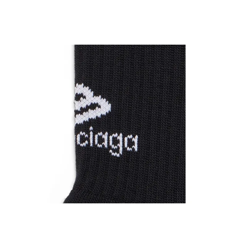 Balenciaga Mid-Calf Socks Men's 1 Pack Black-5