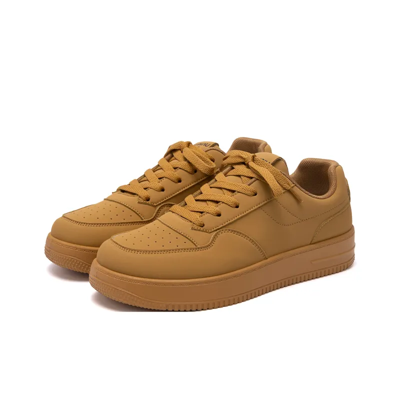 HUANQIU Abrasion Resistant Breathable Low Top Skateboard Shoes Men's Camel-1