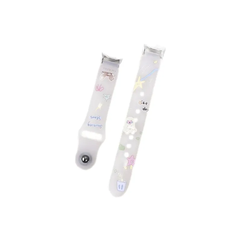CHENSONG Watch Bands Semi Transparent Print Creative Silicone Instagram Style Unisex-4