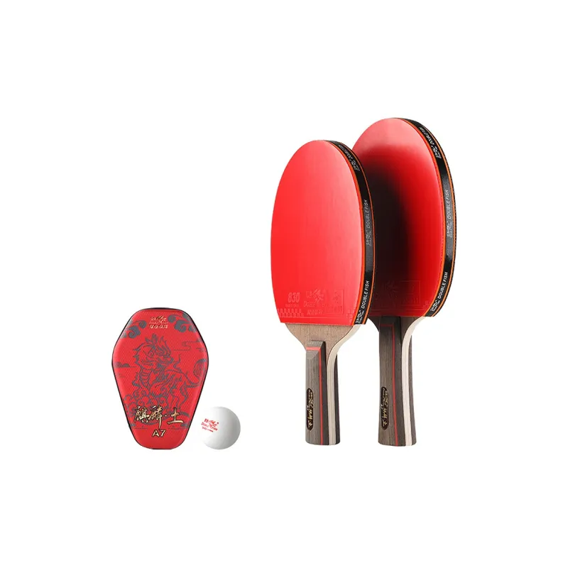 DOUBLEFISH Ping Pong Paddles Unisex All Wood Red-45
