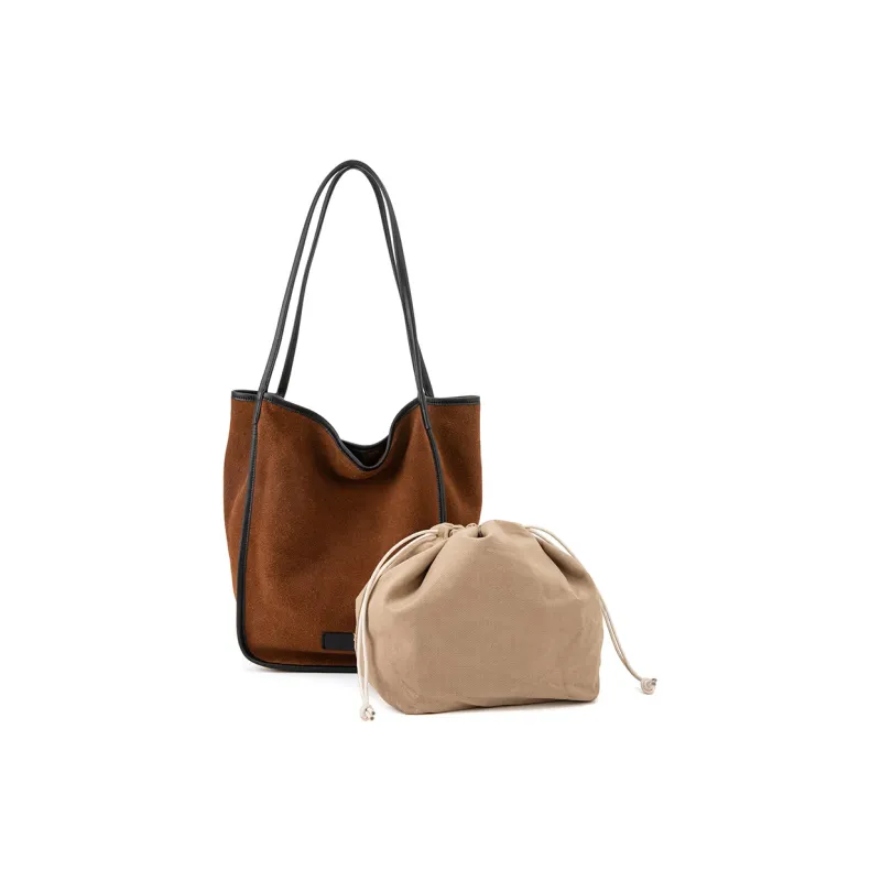 VENOF Cow Leather Tote Bag Shopping Bag Shoulder Bags Medium Size Women's Coffee/Rebrown/Royal Red-9