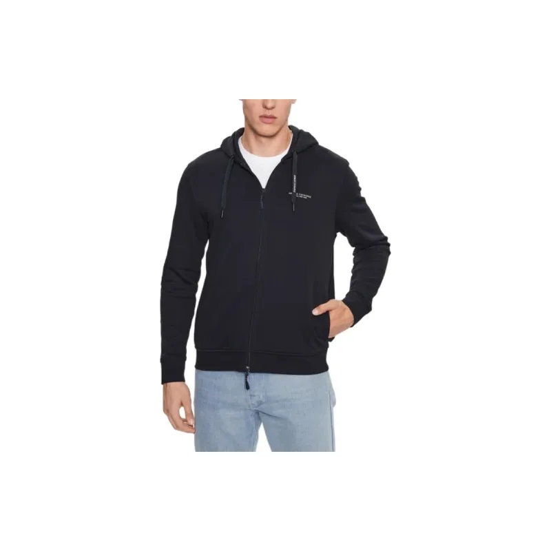 ARMANI EXCHANGE Logo Print Zipped Hoodie-4