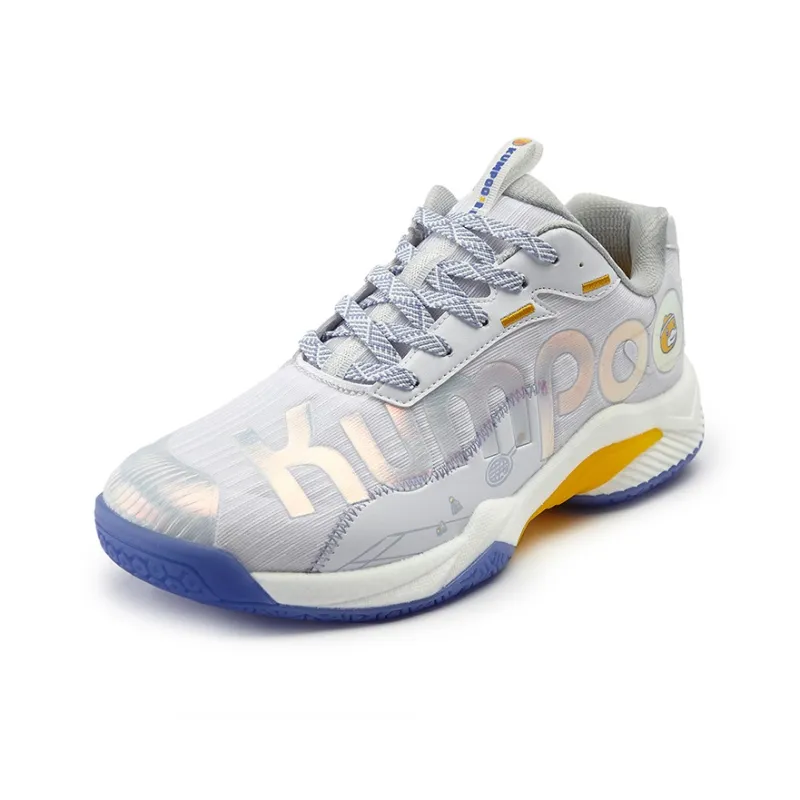 KUMPOO Badminton Shoes Unisex Low Top White/Blue Color-2