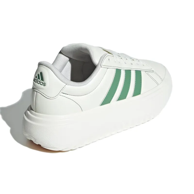 Adidas Grand Court Platform Off White Preloved Green Gum Women's-3