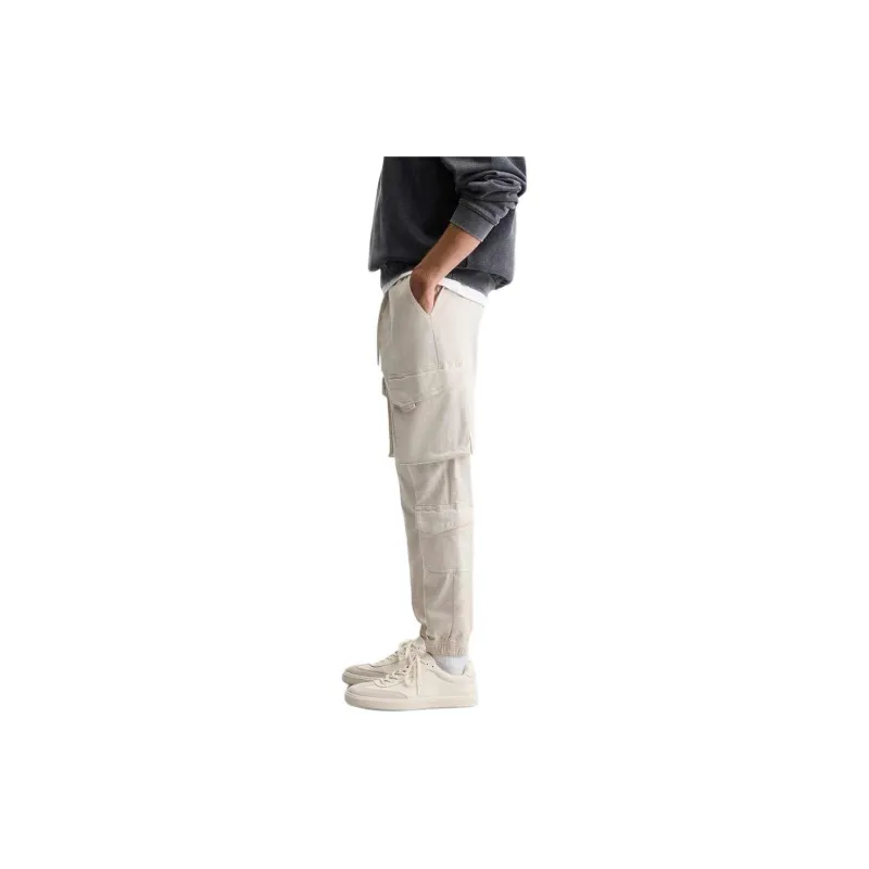 ZARA Cargo Pants Men Beige-4