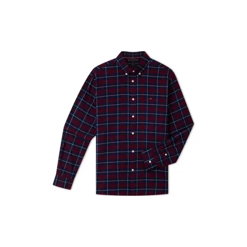 Tommy Hilfiger Shirts Men Red And Blue Checked 0QJ