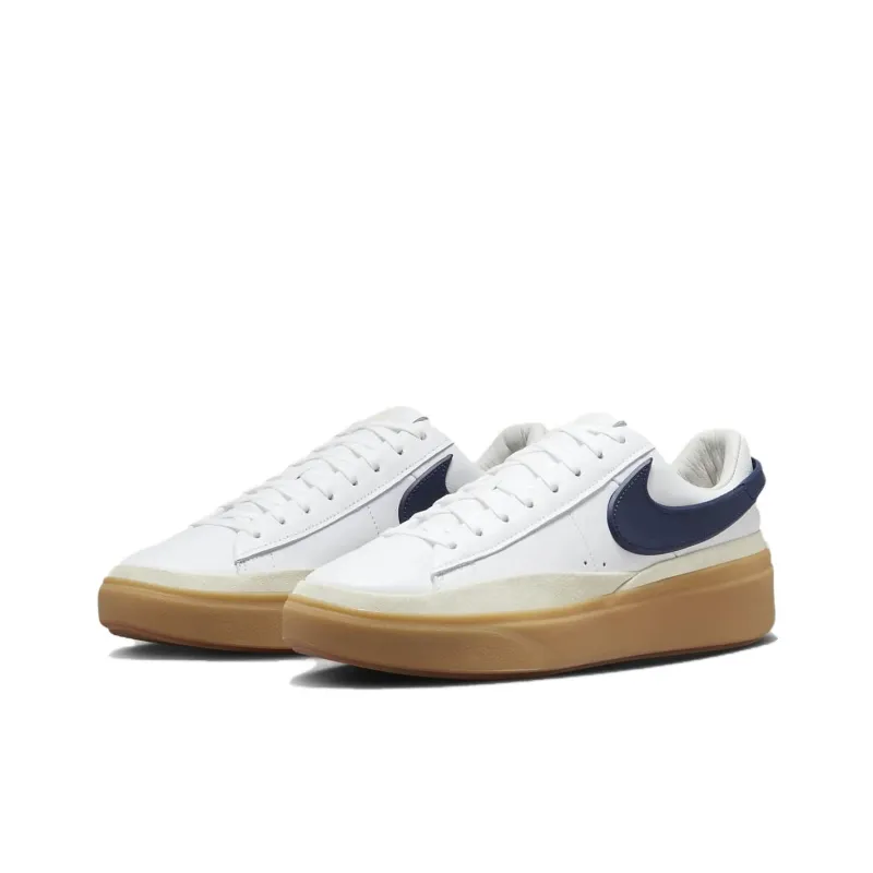 Nike Blazer Phantom Low White Summit White Gum Yellow Midnight Navy-2