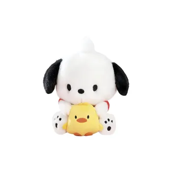 Sanrio Pink Heart Buddy Hug Collection, Pochacco, Puppy Hug Style Dolls Plush Pendant 15.5cm High