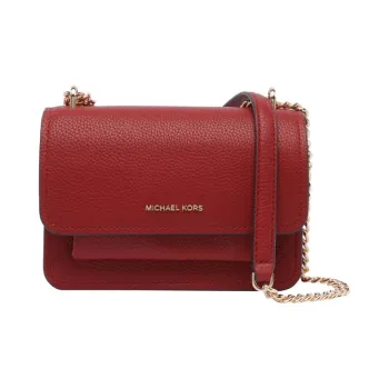 MICHAEL KORS Calfskin Crossbody Bag, Shoulder Bag Women's Dark Red & Black