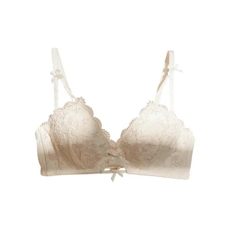 Flowers In Water Bra Women's Champagne-1