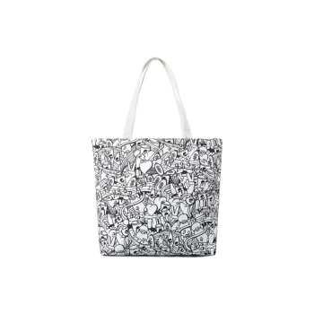 Pepsi Canvas Tote Bag Shopping Bag Canvas Bag Shoulder Bag Regular Unisex Black White