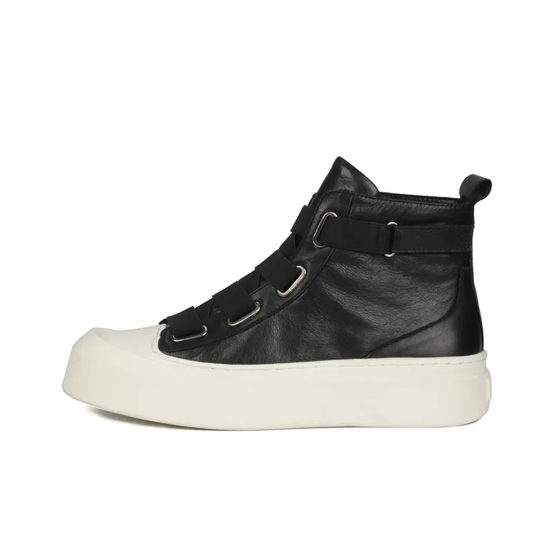 Thai Points High Top Skateboard Shoes Men's Black-5