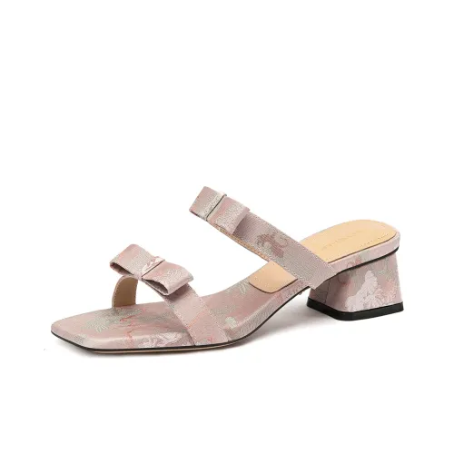 Lily Wei Slide Slippers Women's Dusty Pink