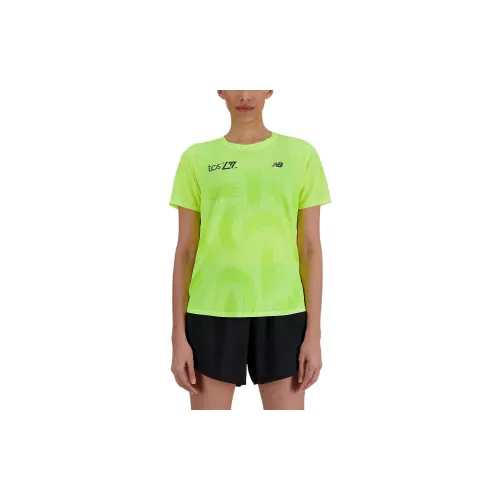 New Balance T-Shirts Women's Light Lime Green