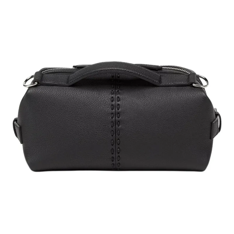 FENDI Calfskin Shoulder Bag Crossbody Bag Small Size Men's Black-1