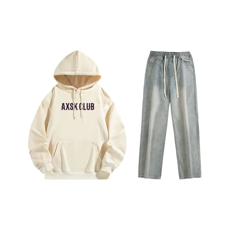 A.X.S.K Sweatshirt Sets Unisex-78